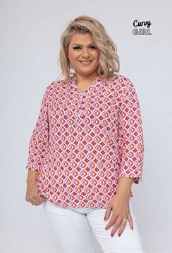 Immagine di CURVY GIRL GEOMETRIC PRINT BLOUSE
